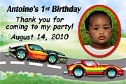 Race Cars Birthday Magnet