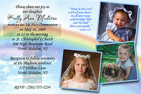 Rainbow Cross Communion Invitations