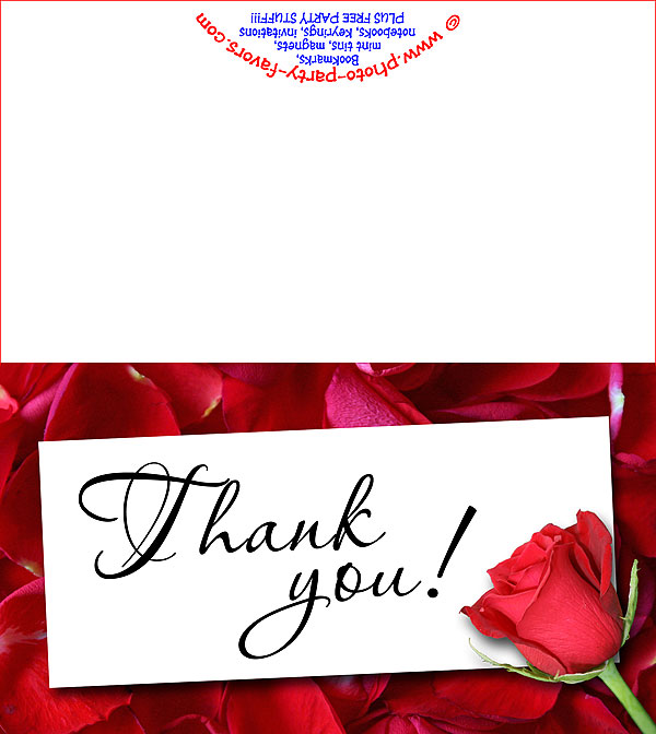 Rose Free Printable Thank You Card