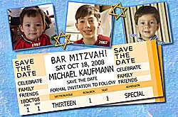 Photo Bar Mitzvah Save the Date cards