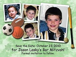 Sports Bar Mitzvah Photo Magnets