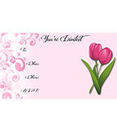 Spring Tulips Free Printable Fill-In Invitations