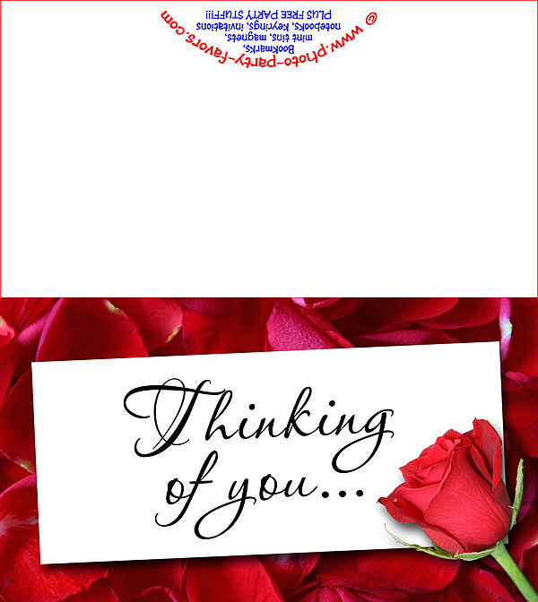 Rose Free Printable Thinking Of You Card