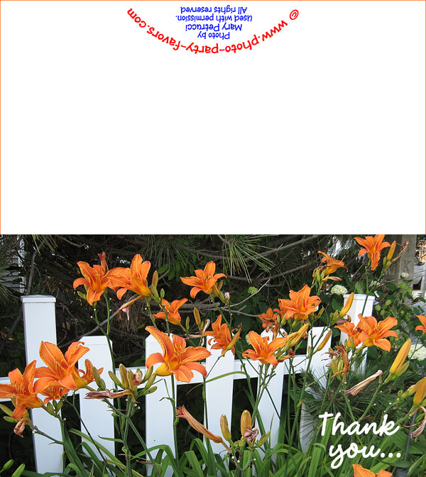 Tiger Lily Free Printable Thank You Card