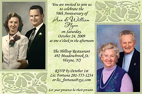 Touch of Class Photo Anniversary Invitations