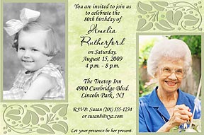 Touch of Class Photo Birthday Invitation