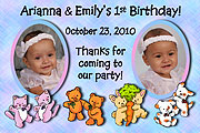 Twins Birthday Magnet