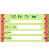 Summertime Free Printable Fill-In Invitations