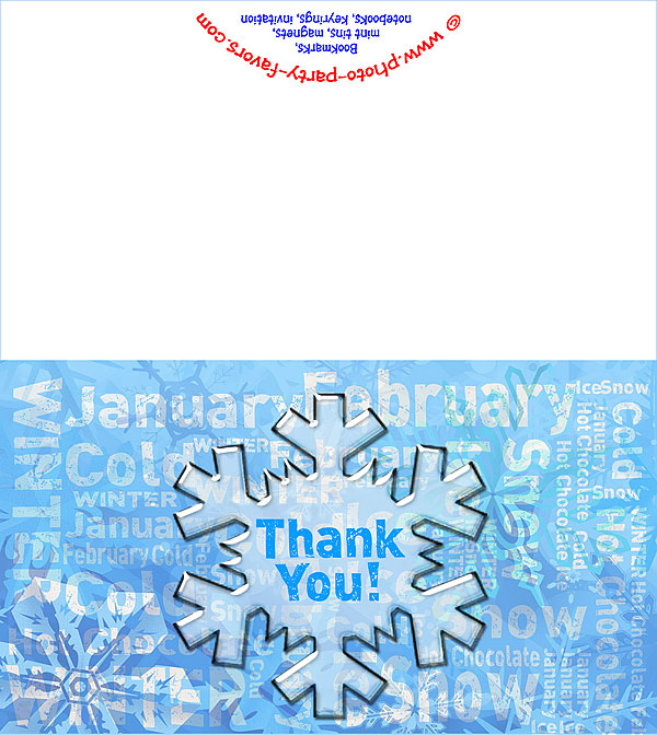 Free Printable Winter Words Thank You Card Subway Art Style