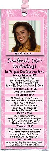 Year You Were Born bookmark example