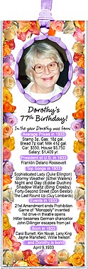 Year You Were Born - Spring Roses bookmark