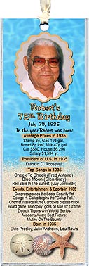 Year You Were Born - Summer Beach bookmark