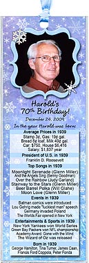 Year You Were Born Winter Wonderland bookmark