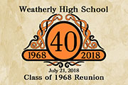 Class reunion 2 x 3 inch magnet favors in Classic emblem design are personalized with your school name, year and colors